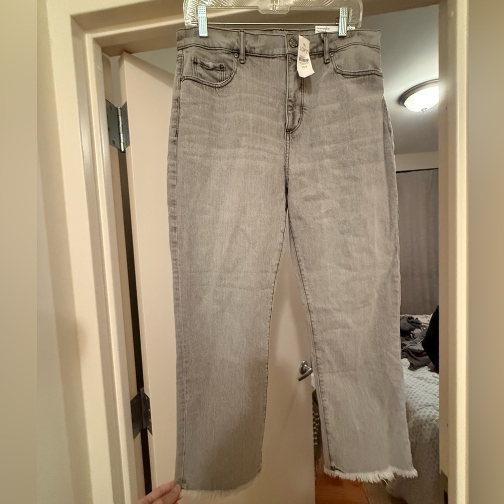 NWT loft high rise straight crop jeans